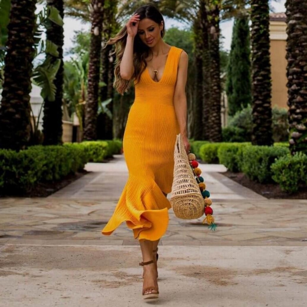 NEW RONNY KOBO Jennifer dress in marigold